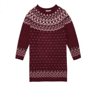 Long Burgundy Sweater Dress by Deux Par Deux