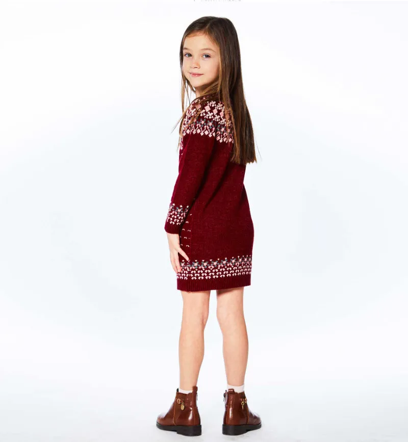 Long Burgundy Sweater Dress by Deux Par Deux