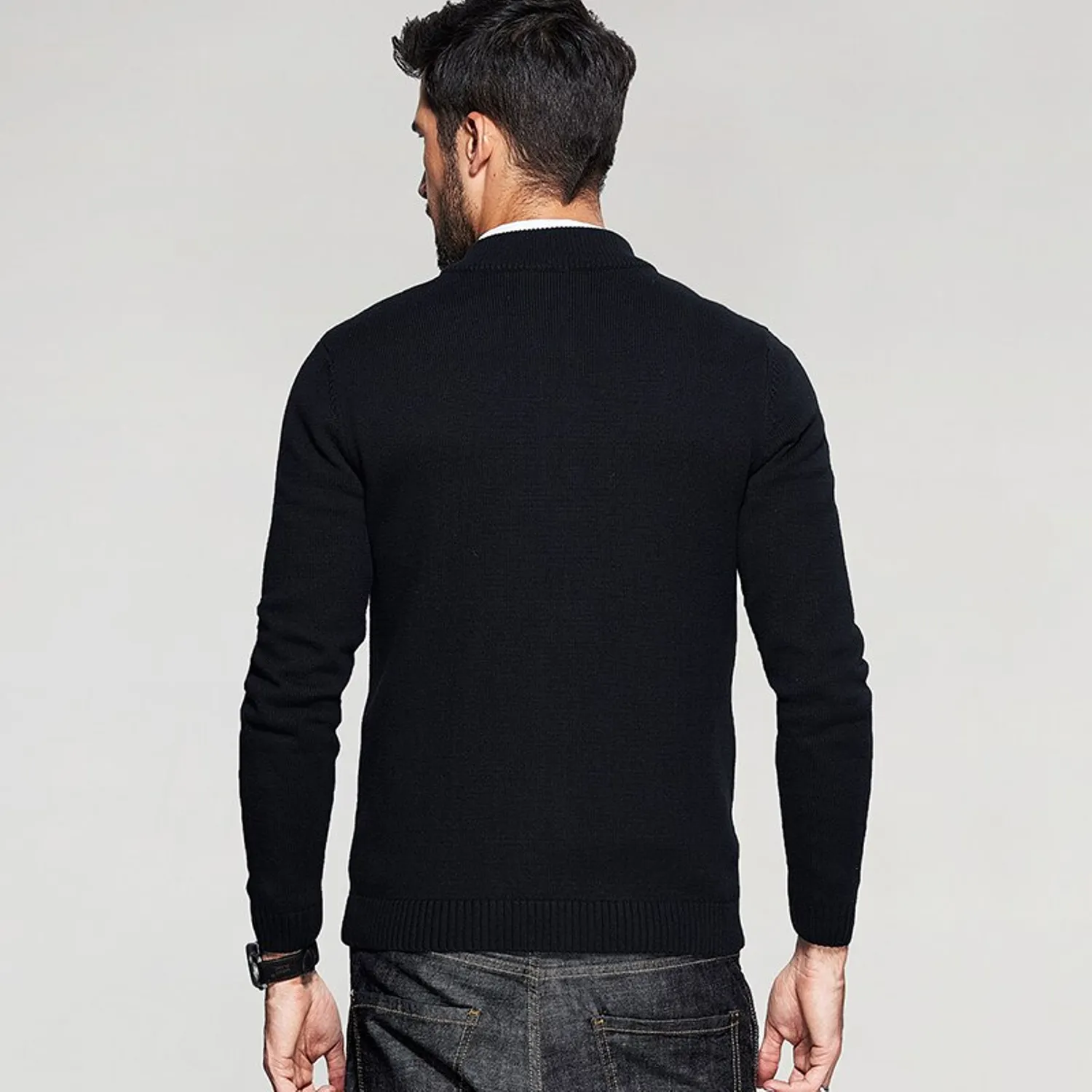 Men's Spring Zipper Knitted Slim Cardigan