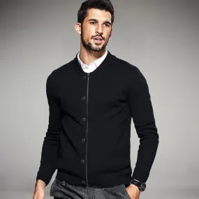 Men's Spring Zipper Knitted Slim Cardigan