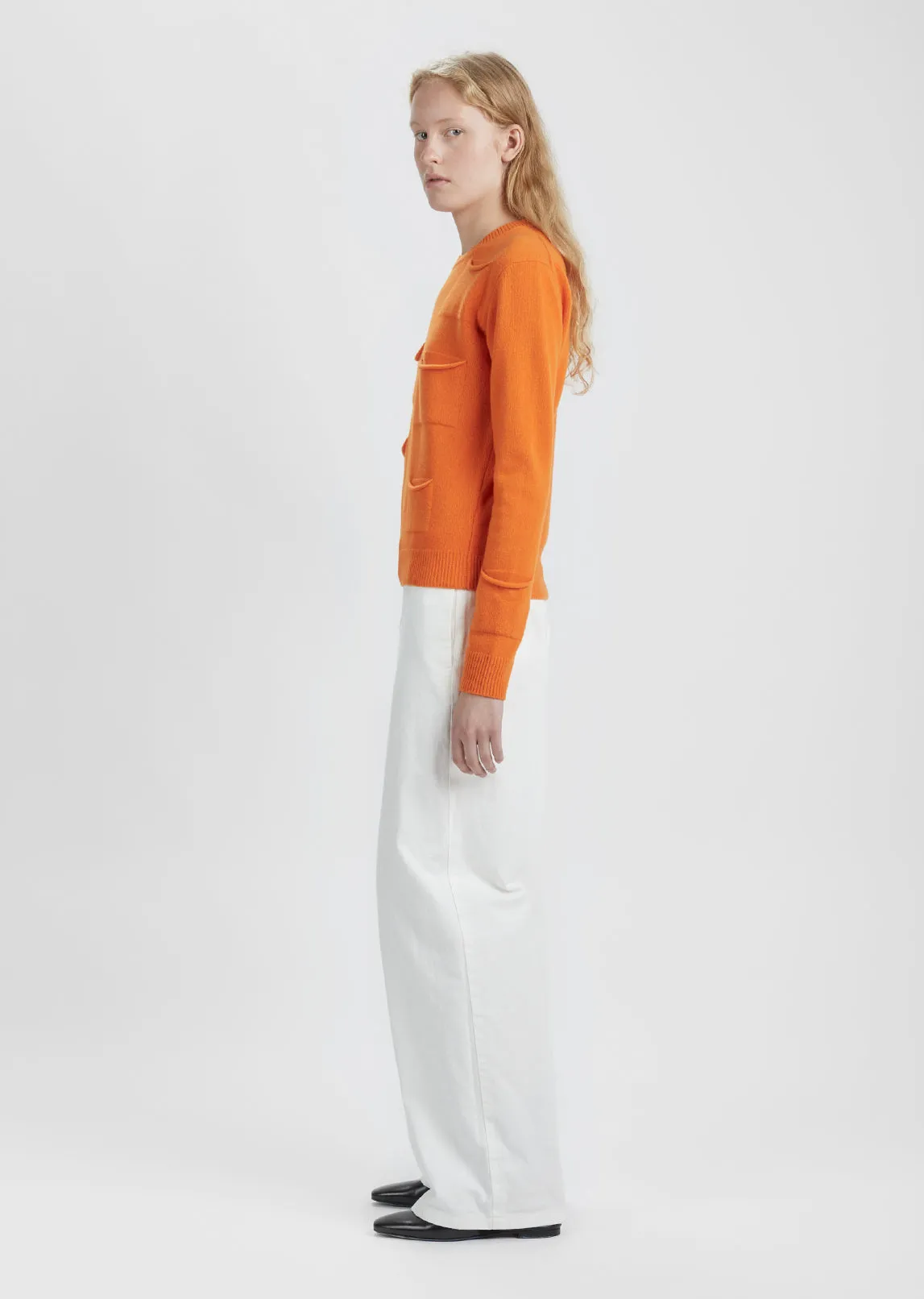 Multi Pocket Crewneck Sweater