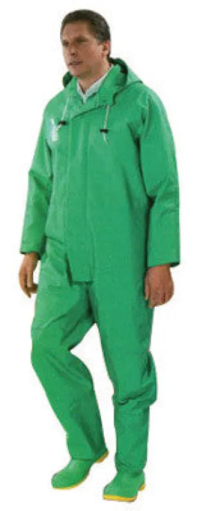 Onguard Industries Medium Green Chemtex 3.5 mil PVC on Nylon Polyester Chemical Protection Bib Overalls