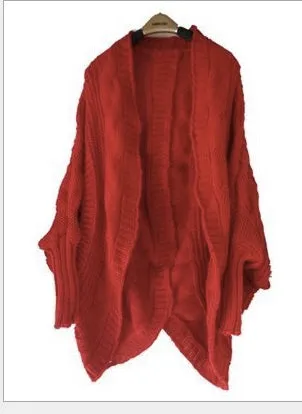 Open Batwing Sleeve Irregular Oversized Cardigans
