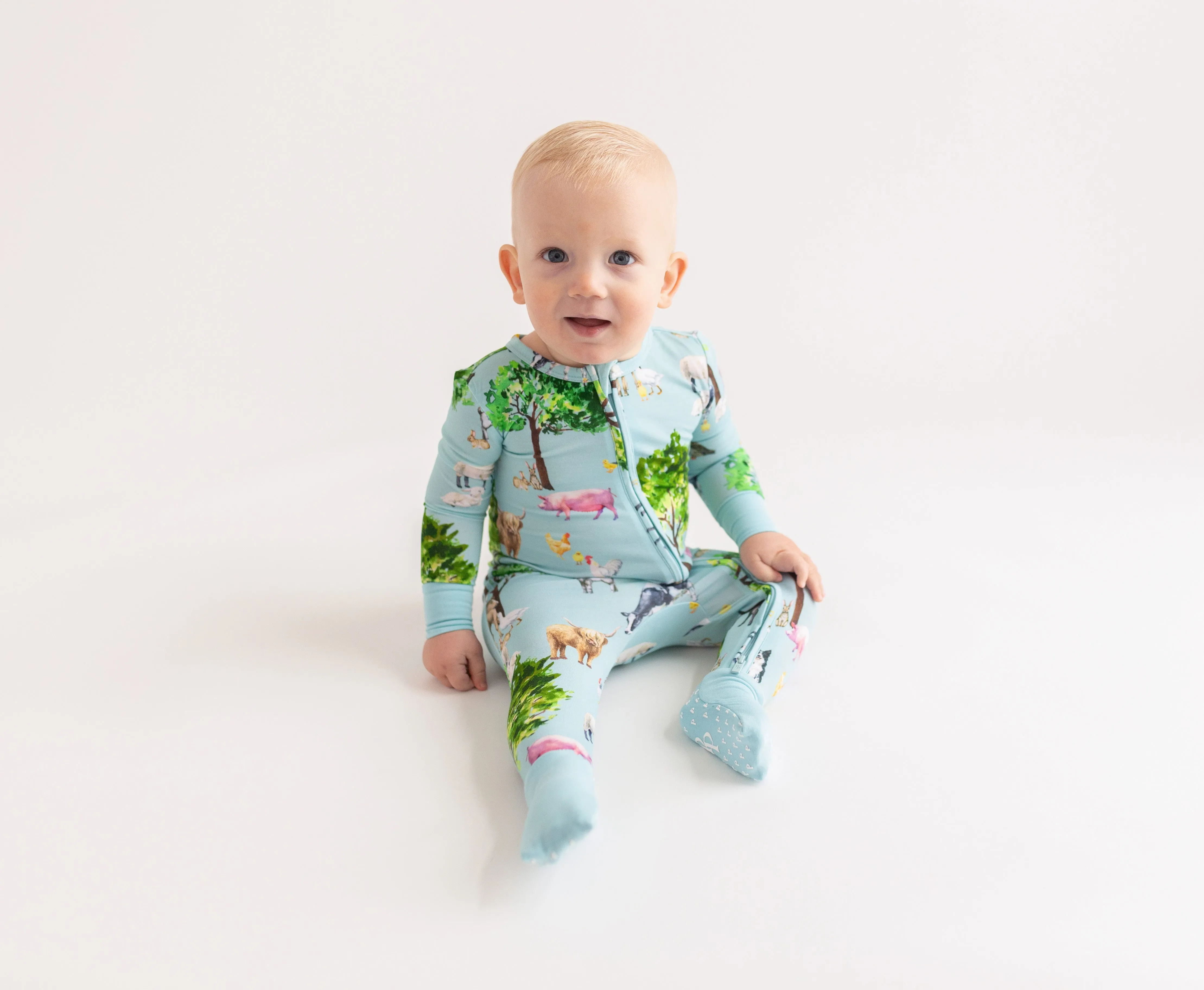 Posh Peanut Convertible Baby Romper Zippered One Piece in Brayden