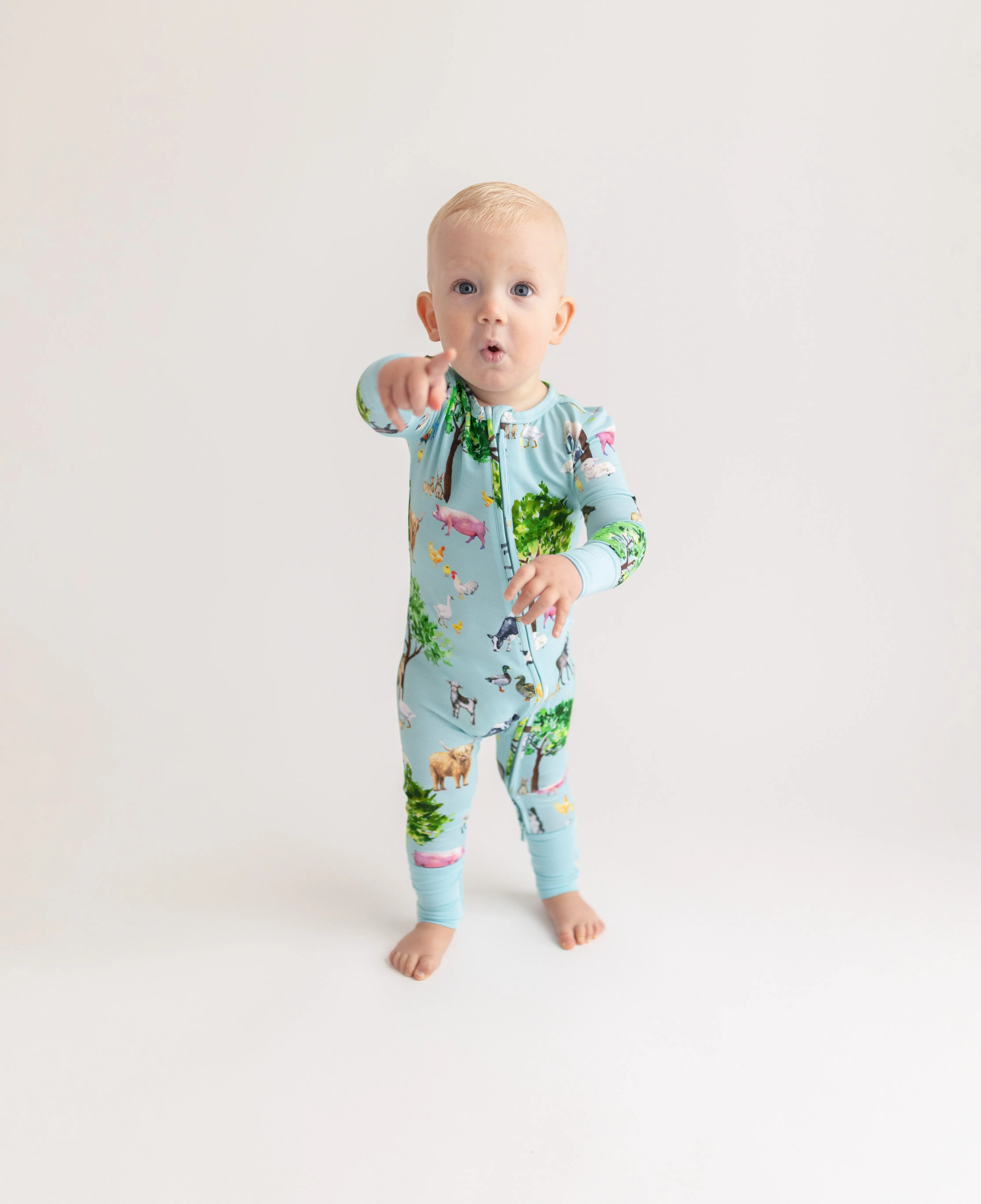 Posh Peanut Convertible Baby Romper Zippered One Piece in Brayden