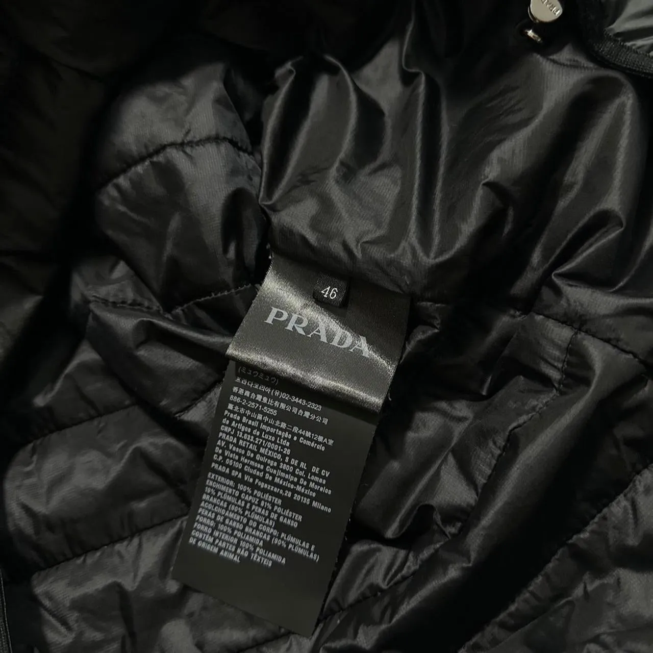 Prada Grey Down Puffer Jacket