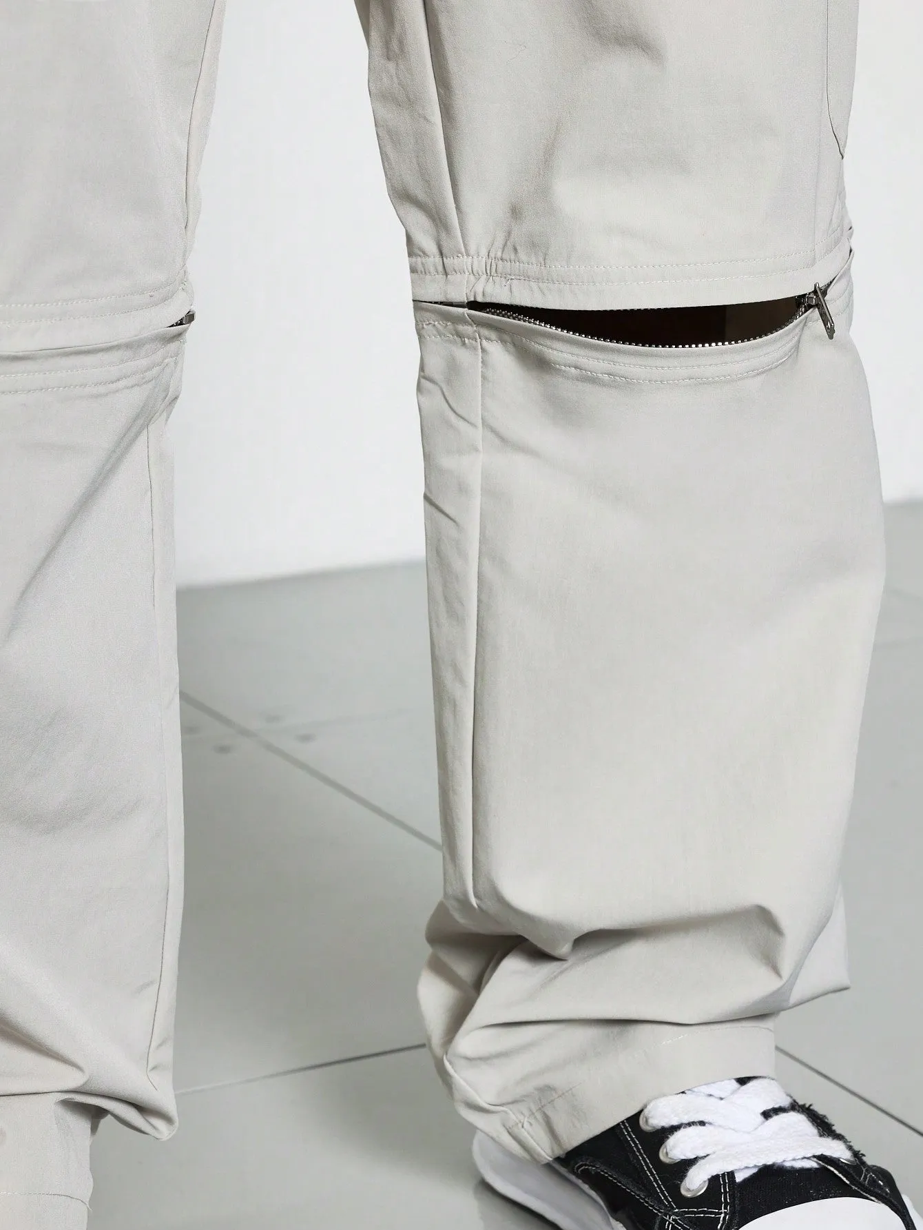 Skater Fit Hybrid Cargo Pant With Zipper Convertible Short