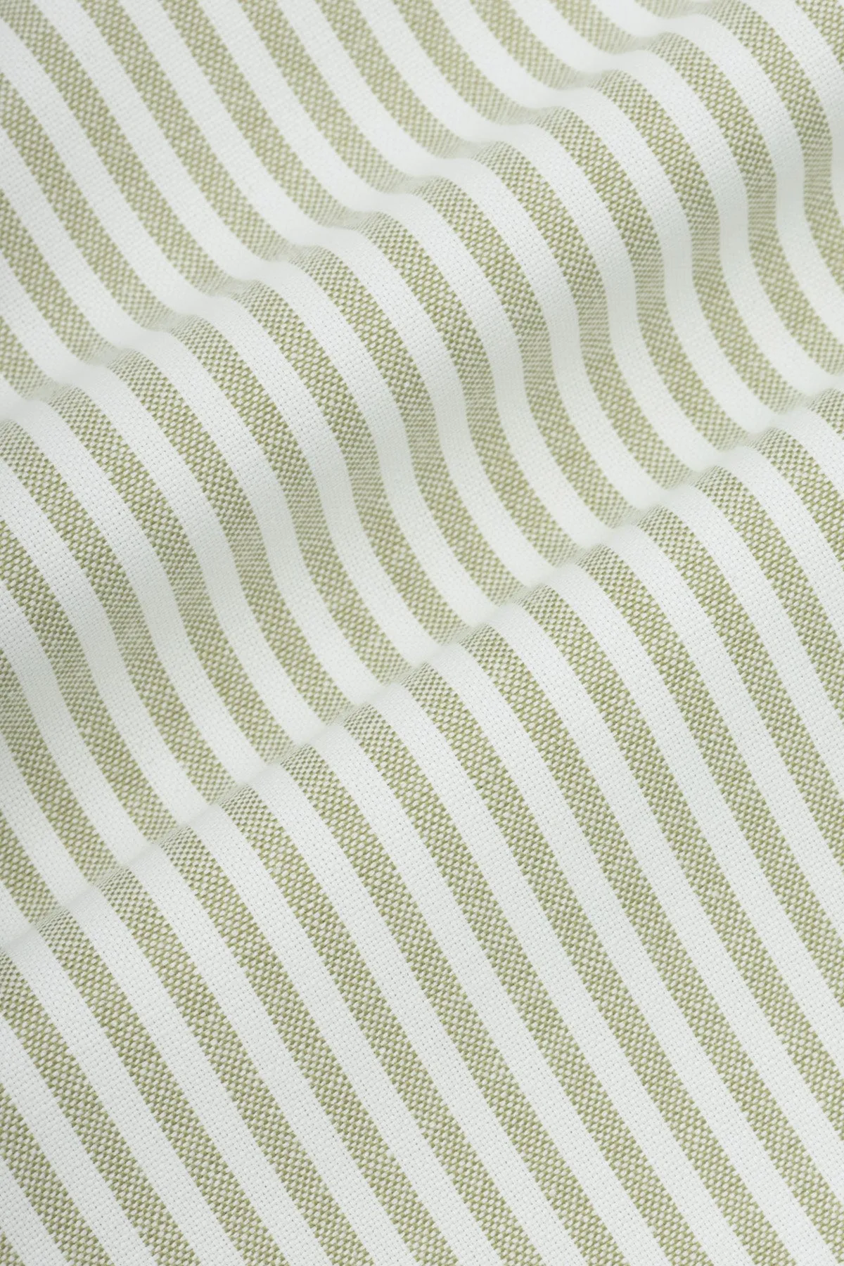 Striped Oxford Pistachio Casual Shirt with Pocket