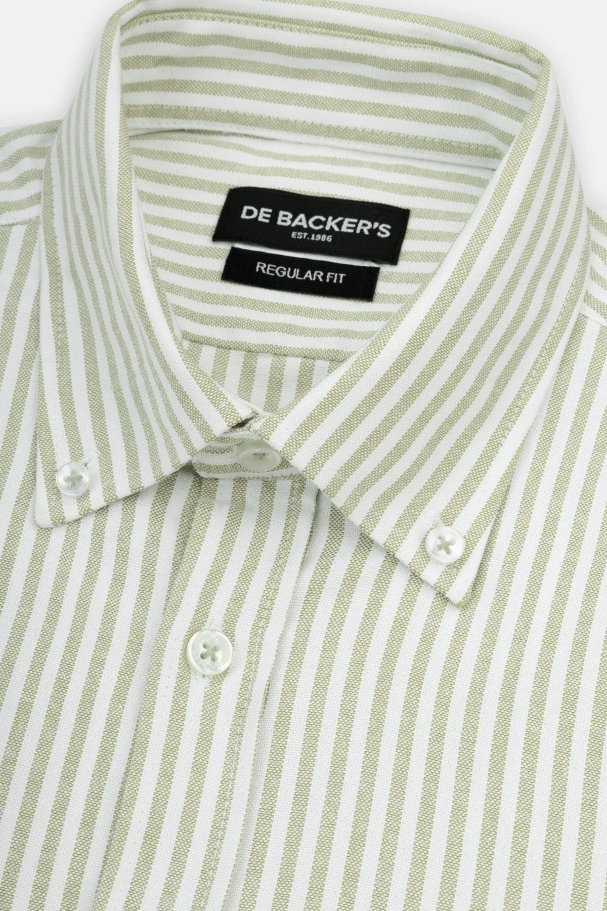Striped Oxford Pistachio Casual Shirt with Pocket