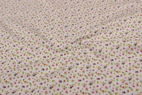 White Printed Cotton Fabric