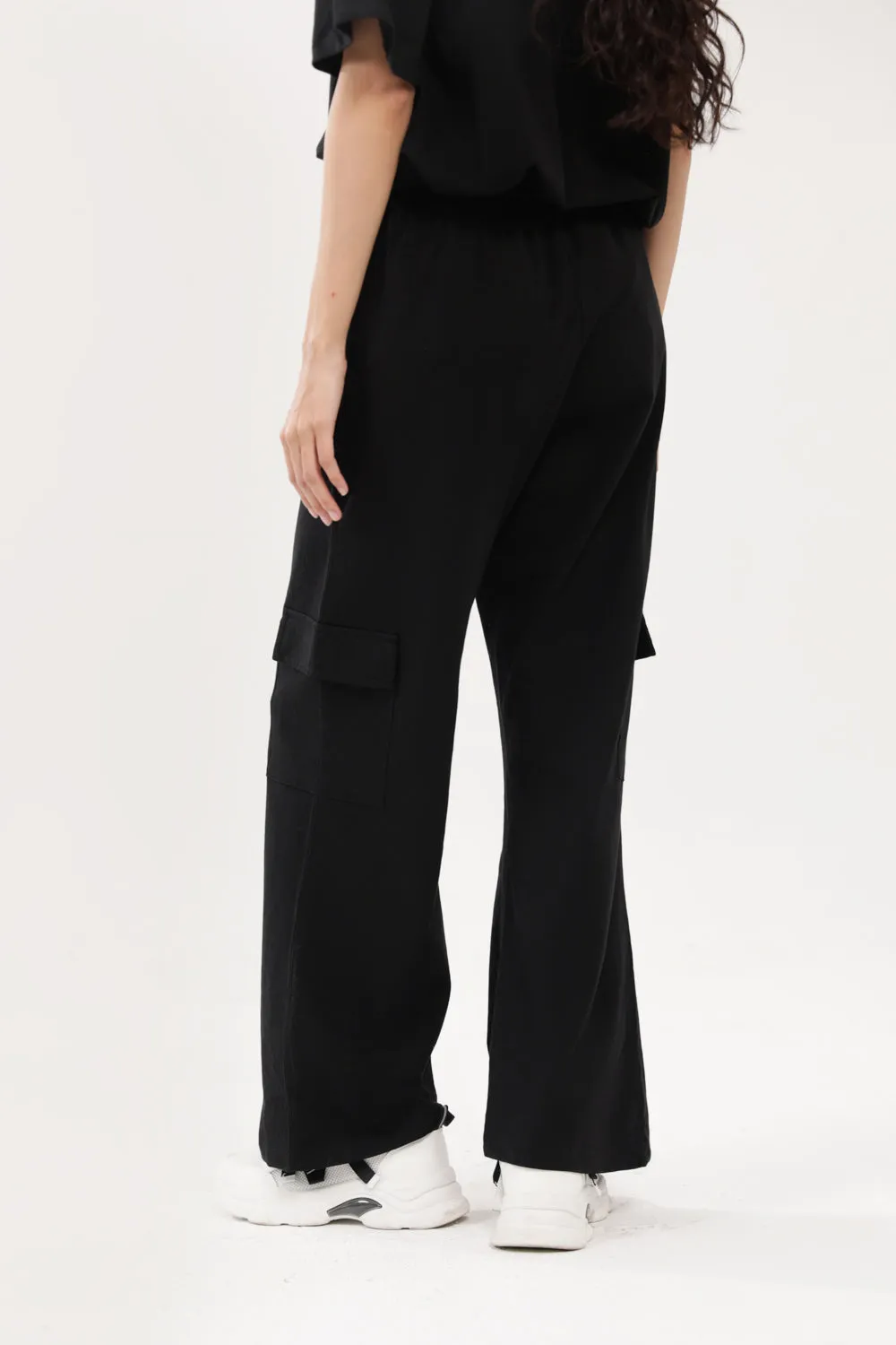 WIDE LEG CARGO TROUSERS