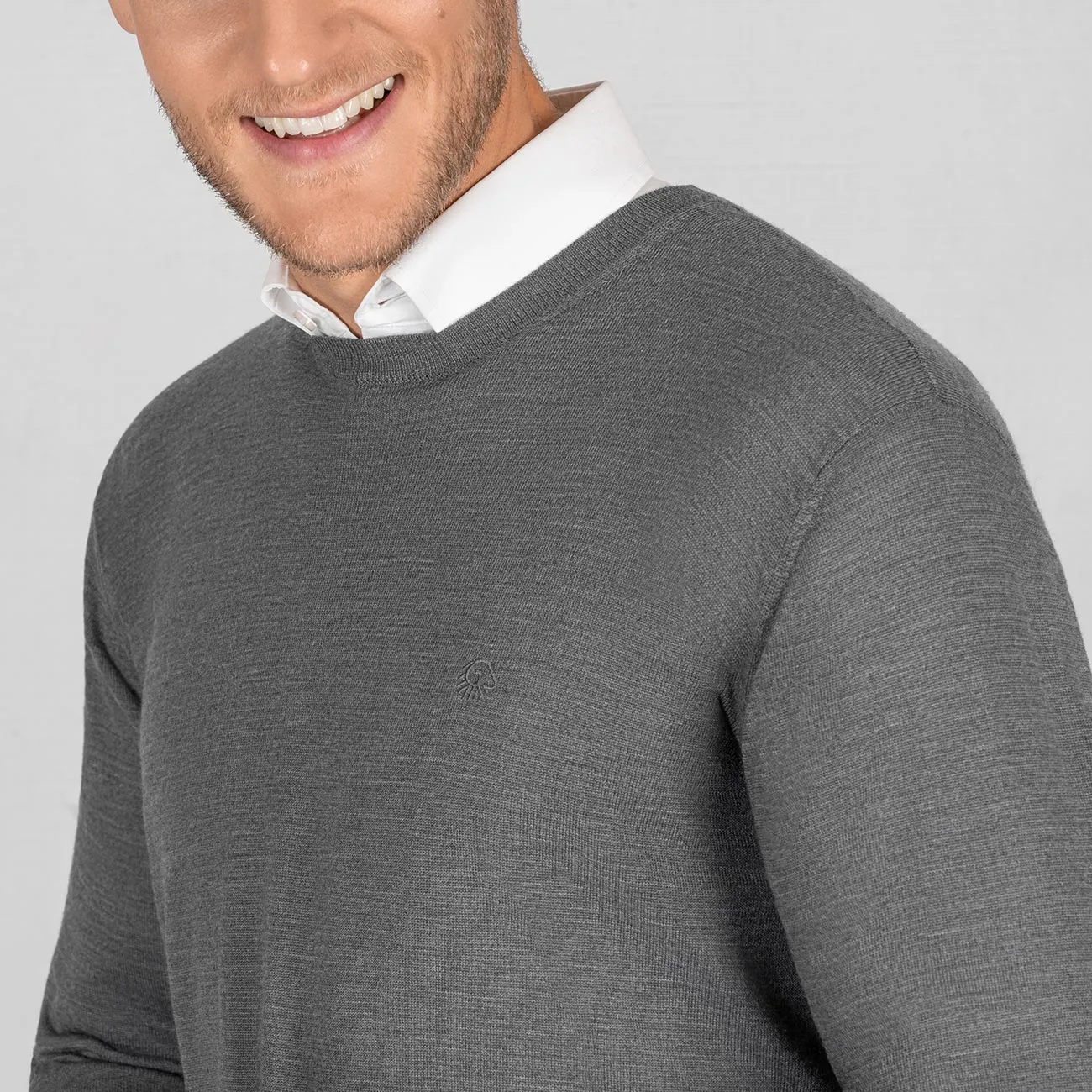 Wollpullover Light Rundhals Herren