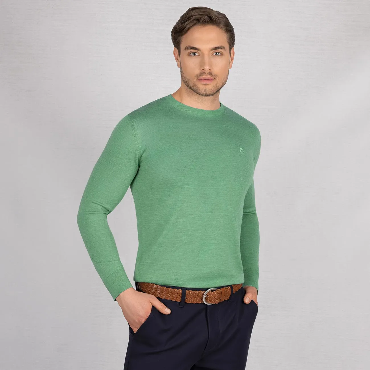 Wollpullover Light Rundhals Herren