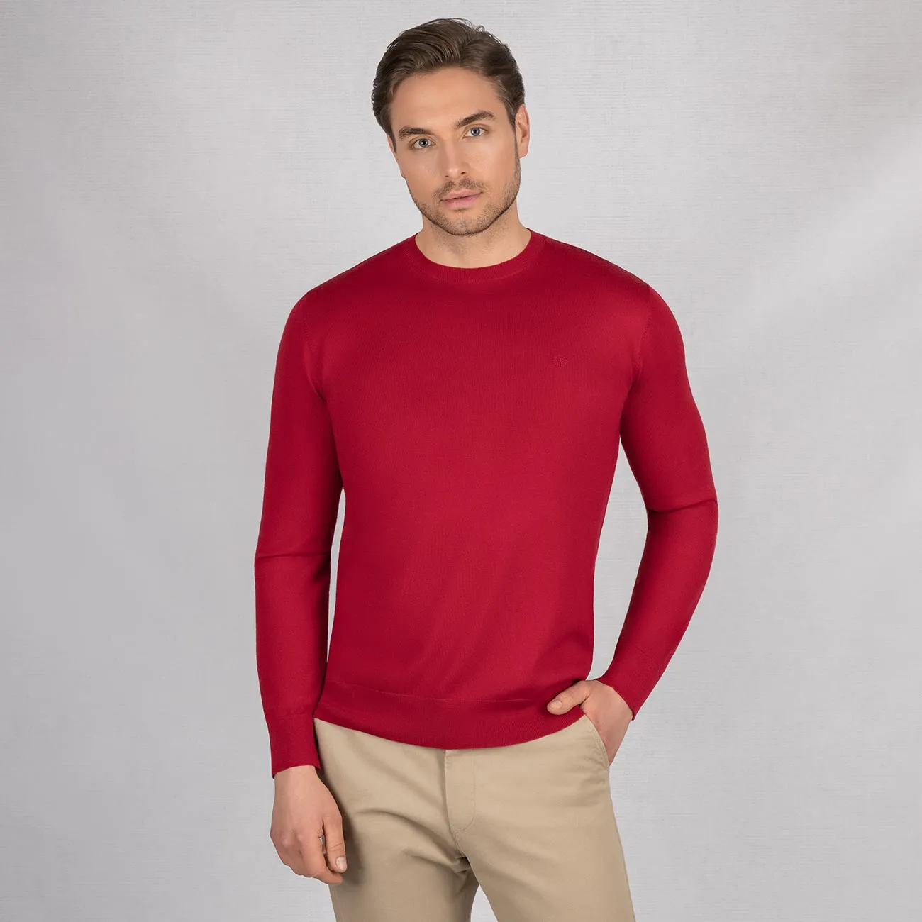 Wollpullover Light Rundhals Herren