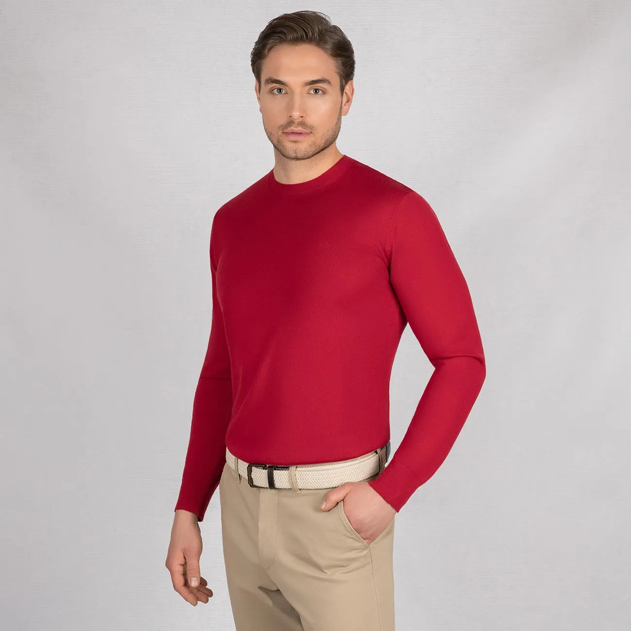 Wollpullover Light Rundhals Herren