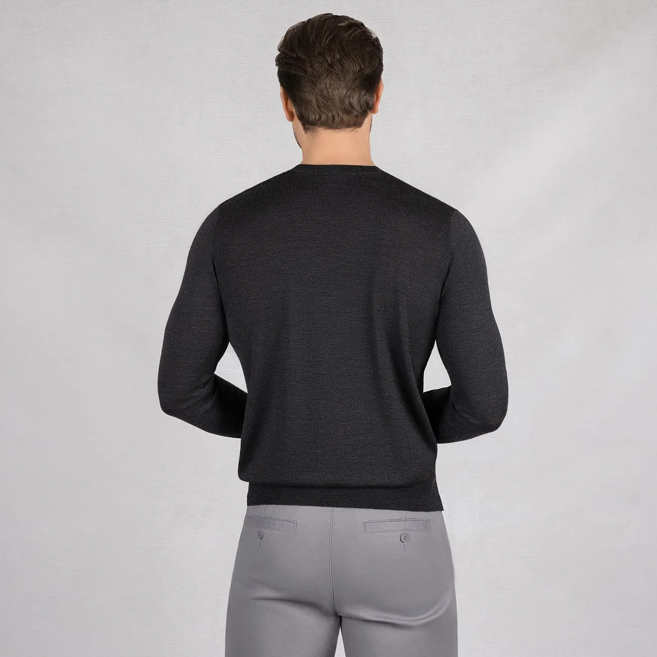 Wollpullover Light Rundhals Herren
