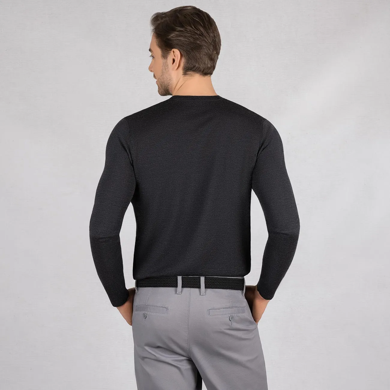 Wollpullover Light Rundhals Herren