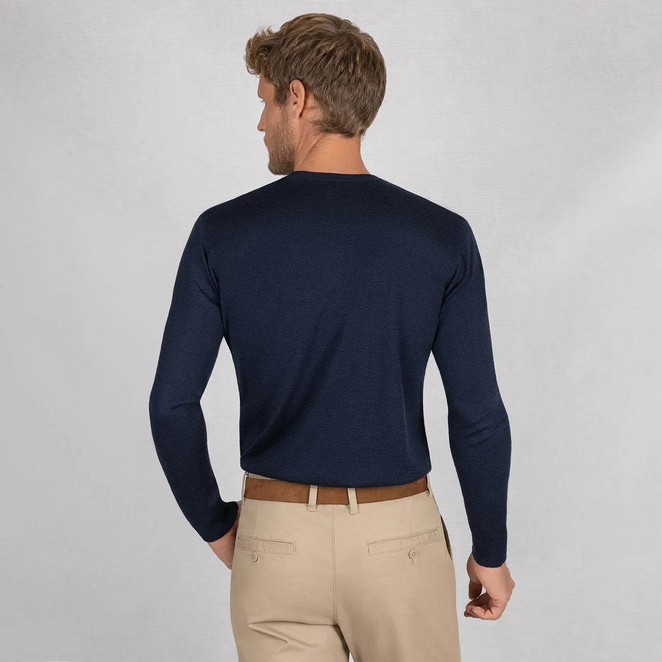 Wollpullover Light Rundhals Herren