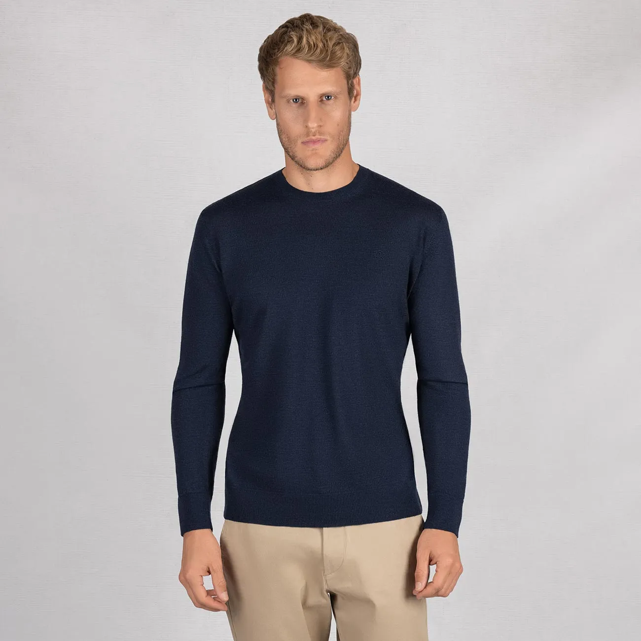 Wollpullover Light Rundhals Herren