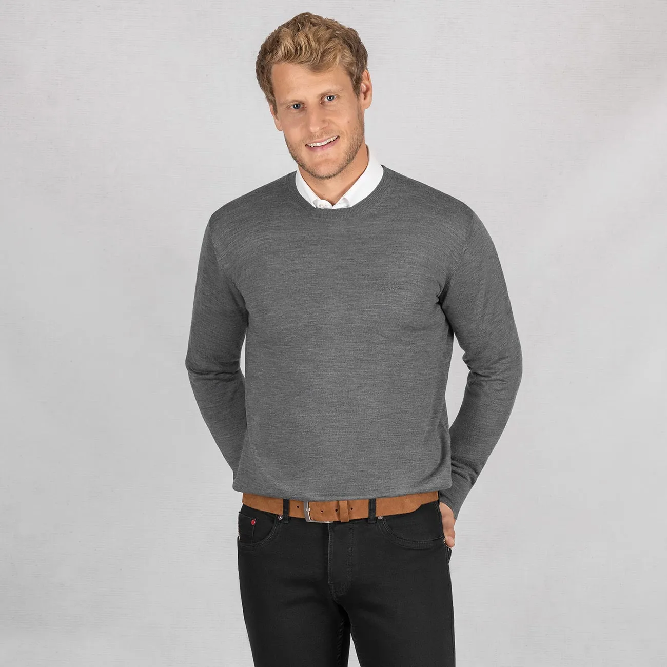 Wollpullover Light Rundhals Herren