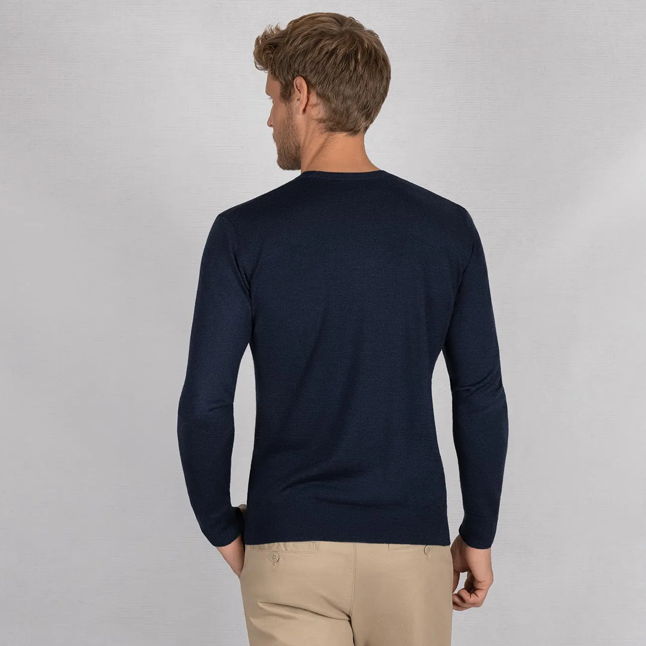 Wollpullover Light Rundhals Herren