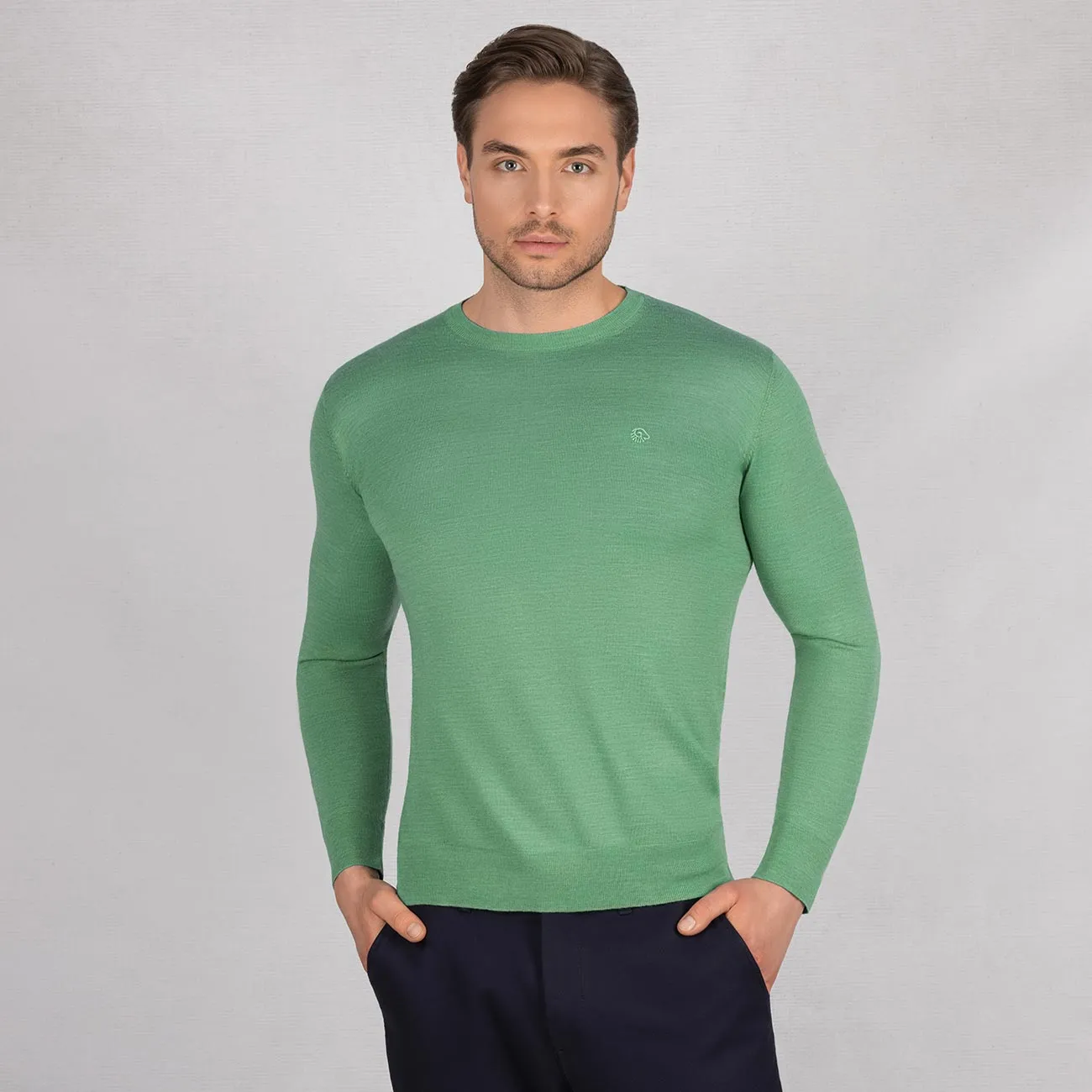 Wollpullover Light Rundhals Herren