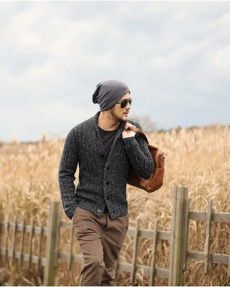Wool Cardigan With V-Neck