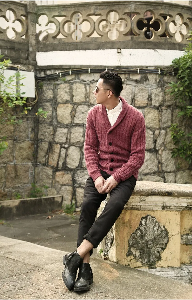 Wool Cardigan With V-Neck
