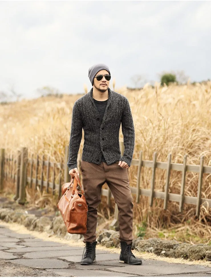 Wool Cardigan With V-Neck