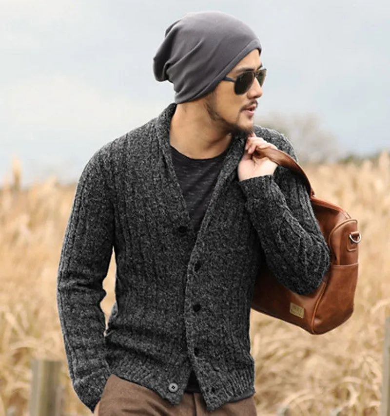 Wool Cardigan With V-Neck