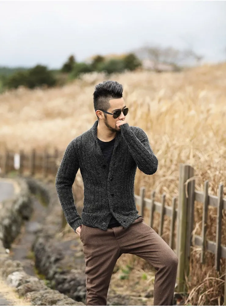 Wool Cardigan With V-Neck