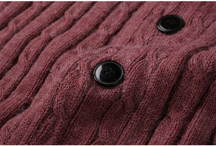 Wool Cardigan With V-Neck