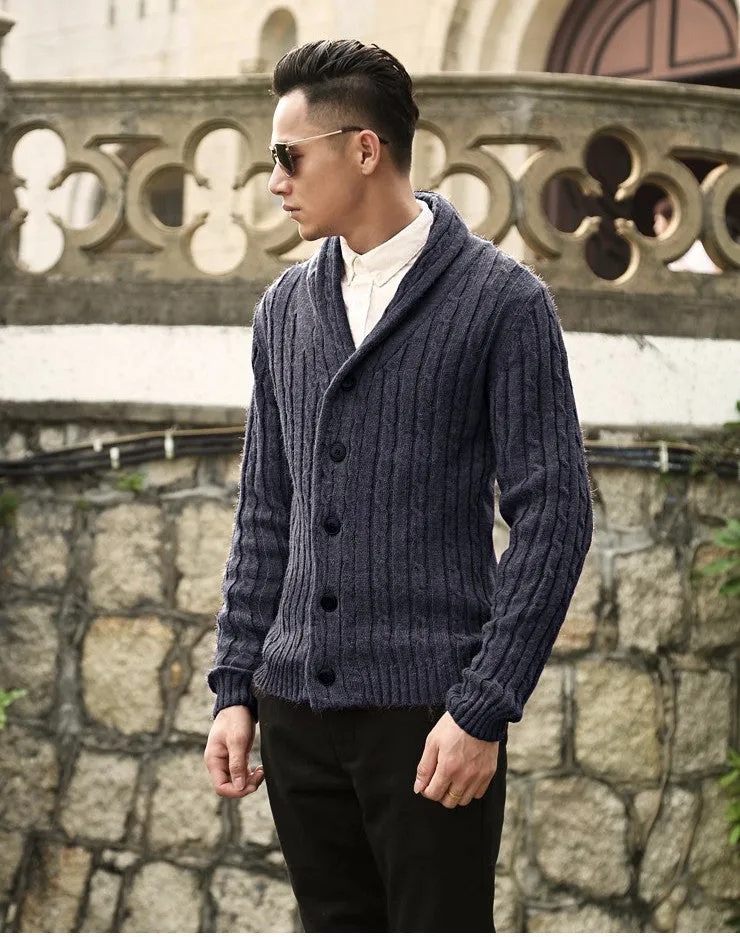 Wool Cardigan With V-Neck