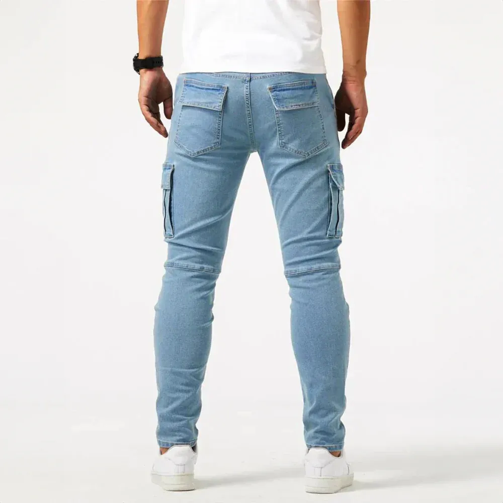 XAVIER – Stretch-Cargo-Jeans