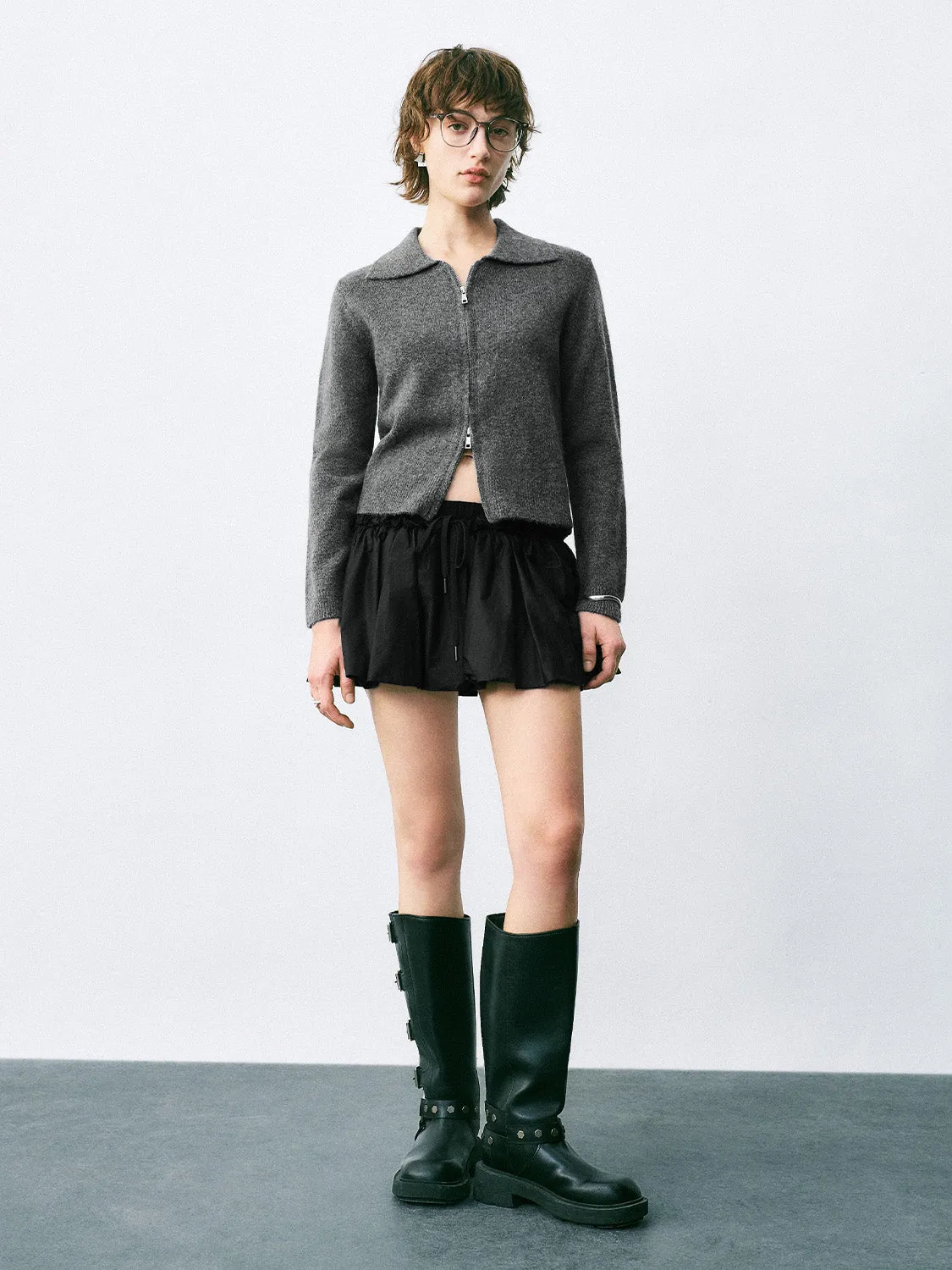 Zip Up Knitted Cardigans